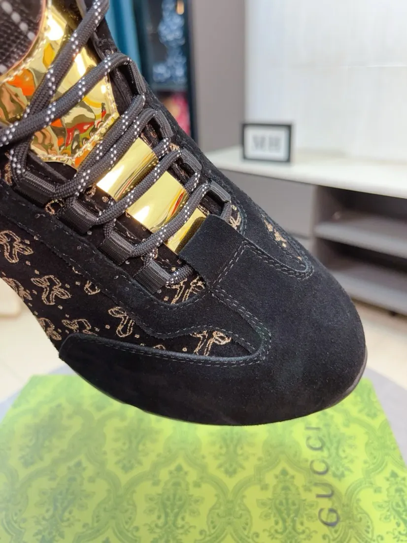 Men's shoes 💰560🌹🌹【GUCCI】pop-top casual sneakers with daddy outsole, breathable and comfortable, easy to walk, a versatile style for trendy men, upper with cowhide edged outsole design➕genuine leather lining➕Gucci's popular original outsole, sports and running style, super comfortable. Code number 38-44